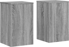 vidaXL Βάσεις Φυτών 2 Τεμ. Γκρι Sonoma 30x30x50 εκ. Επεξεργασμένο Ξύλο
