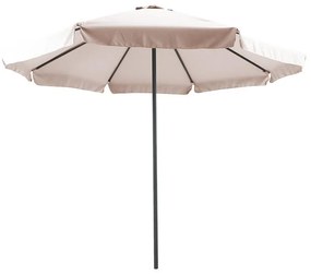 Professional umbrella Nagida one-piece mesh aluminum Φ3m gray beige-anthracite 300x300x240 εκ.