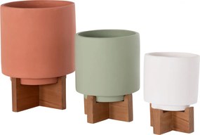 ΣΕΤ 3 ΓΛΑΣΤΡΕΣ ΜΕ TEAK ΒΑΣΕΙΣ TANTI HM4685 FIBER CEMENT ΣΕ 3 ΧΡΩΜΑΤΑ