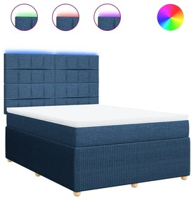 ΚΡΕΒΑΤΙ BOXSPRING ΜΕ ΣΤΡΩΜΑ ΜΠΛΕ 140X190 ΕΚ. ΥΦΑΣΜΑΤΙΝΟ 3294357