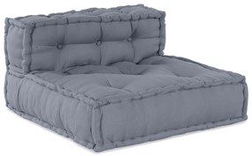 vidaXL Modular Pouffe Καναπές 4 Θέσεων Ύφασμα Γκρι