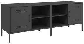 vidaXL Έπιπλα Τηλεόρασης 2 τεμ. Μαύρο 68x39x50,5 εκ. από Χάλυβα