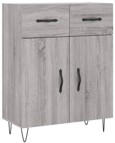 vidaXL Ντουλάπι Γκρι Sonoma 69,5 x 34 x 180 εκ. Επεξεργασμένο Ξύλο