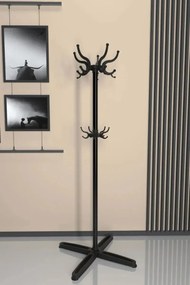 Stewehome Πορτμάντο με βάση για ρούχα Μαύρο 10x170 cm