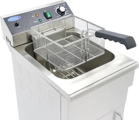 Deep Fryer - 16L - 1 Basket - with Drain Tap and Stand - 230V