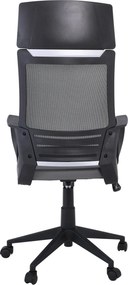 BF2500 Πολυθρόνα Γραφείου Διευθυντή Mesh Μαύρο - Pu Γκρι   1τμχ