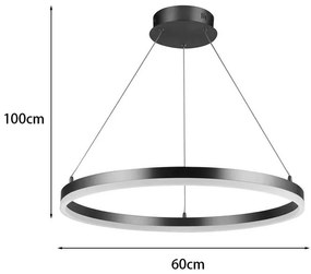Φωτιστικό οροφής Nebrian led μέταλλο χρυσό Φ60x15εκ 60x60x15 εκ.