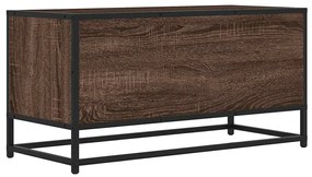 vidaXL Έπιπλο Τηλεόρασης Καφέ Δρυς 80x34,5x40εκ Επεξ. Ξύλο/Μέταλλο