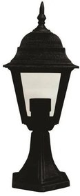 Κολωνάκι Δαπέδου Αλουμινίου Φανάρι IP44 E27 12W Eurolamp-154-55113-Μαύρο 154-55113