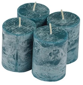 Κεριά (Σετ 4τμχ) L-C Rustique Peacock Blue 6BPC128BP
