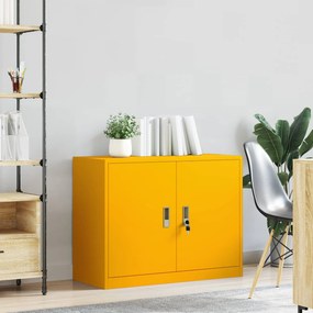 vidaXL Ντουλάπι αποθήκευσης Χαμομηλί κίτρινο 90 x 40 x 70 cm Ατσάλι