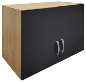 Πατάρι ντουλάπας δίφυλλο Lego pakoworld σε sonoma-ανθρακί απόχρωση 79x41.5x60εκ