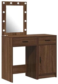vidaXL Τραπέζι περιποίησης με συρτάρι 2 pcs Καφέ 50 x 41 x 135 εκ