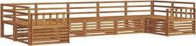 vidaXL Σειρά Καναπέ Εξωτερικού 7 pcs Φυσικό