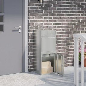 vidaXL Θυρίδα Πακέτων Μαύρο 41 x 38 x 103 εκ Γαλβανισμένος χάλυβας