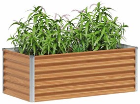 vidaXL Υπερυψωμένη Ζαρντινιέρα 98 x 50 x 36 εκ. Επικαλυμμένος Χάλυβας