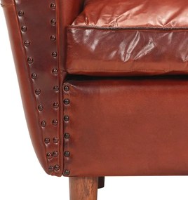 vidaXL Πολυθρόνα Μπάρελ Καφέ 77 x 65 x 79 εκ. από Γνήσιο Δέρμα