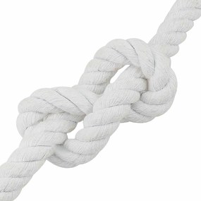 vidaXL Κωτόσχοινo 16 mm 25 m Λευκό 100% Βαμβάκι