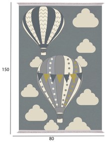 ΠΑΙΔΙΚΟ ΧΑΛΙ ΜΕ ΚΡΟΣΙΑ ΑΕΡΟΣΤΑΤΑ ΜΠΛΕ HM7678.23 80Χ150 εκ. - HM7678.23