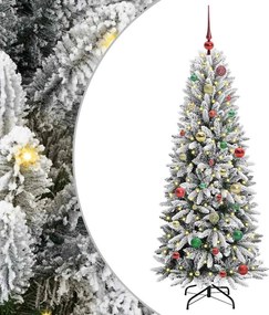 vidaXL Τεχνητό Χριστουγεννιάτικο Δέντρο με 150 LED Λευκό 150 cm