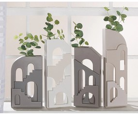 Βάζο ArteLibre Οίκος Γκρι Κεραμικό 14.5x8x35cm