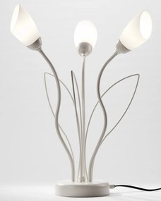 Επιτραπέζιο Φωτιστικό Gloriosa Φ35cm Γκρι με Οπάλ Γυαλί