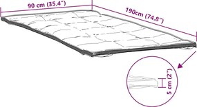 vidaXL Προστατευτικό στρώματος Λευκό 90x190 εκ.