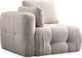 Corner Sofa Amaris 3 Seater With Pouffe - Beige Beige