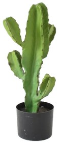 CANDELABRA CACTUS ΤΕΧΝΗΤΟ ΦΥΤΟ ΚΑΚΤΟΣ ΣΕ ΓΛΑΣΤΡΑ PU ΠΡΑΣΙΝΟ H55cm - 029880