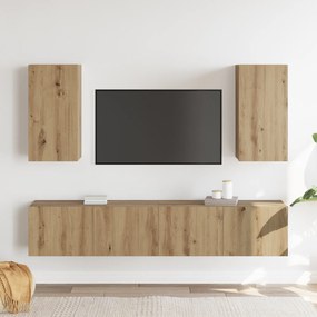 vidaXL Σετ επίπλου τηλεόρασης 4 pcs artisan δρυς Μέγεθος: Μεσαίο