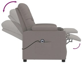 vidaXL Πολυθρόνα Ανακλινόμενη Ηλεκτρική Taupe Υφασμάτινη