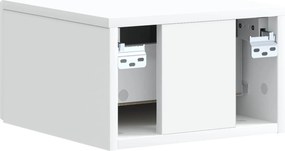 vidaXL Τοίχου Κρεμαστό Κομοδίνο Λευκό 33 x 34,5 x 20 εκ
