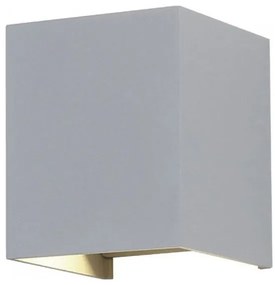 Επιτοίχιο Φωτιστικό LED 11W 230V 5°-120° 1360lm IP65 Τετράγωνο Up-Down Γκρι Θερμό Λευκό 218531 VTAC-218531-Γκρι 218531