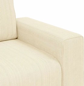 vidaXL Καναπές-Καρέκλα Μπεζ Ύφασμα Κοτλέ 100x77x82 εκ.