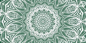 Εικόνα της αρμονίας Mandala σε πράσινο φόντο - 100x50