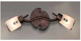 Φωτιστικό Τοίχου - Απλίκα 77-1044 G953-2S Antique Spot Brown Patina Homelighting Metal, Glass