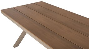 ΤΡΑΠΕΖΙ ΑΛΟΥΜΙΝΙΟΥ ΟΡΘΟΓΩΝΙΟ TAWNEE  ΣΑΜΠΑΝΙ-POLYWOOD ΦΥΣΙΚΟ 219,5x89,5x73Υ