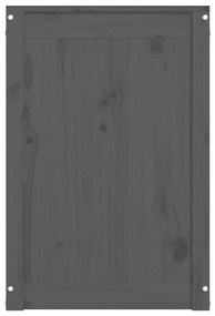 Καλάθι Ρούχων Γκρι 88,5x44x66 εκ. από Μασίφ Ξύλο Πεύκου - Γκρι