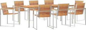 vidaXL Σέτ φαγητού για κήπο 9 pcs