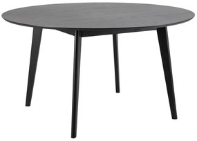Τραπέζι Oakland 630, Μαύρο, 76cm, 35 kg, Φυσικό ξύλο καπλαμά, Ινοσανίδες μέσης πυκνότητας, Ξύλο, Ξύλο: Καουτσούκ | Epipla1.gr
