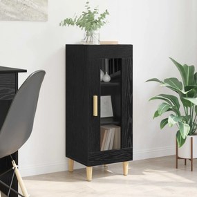 vidaXL Πλαϊνό γραφείο Μαύρη Οξυά 34.5 x 32.5 x 90 εκ.