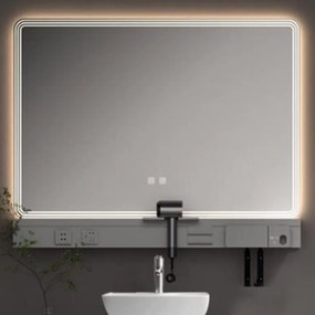 Καθρέφτης Greys 3MGRE100LGR 100cm Light Grey Ξύλο,Γυαλί
