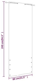 vidaXL Διαχωριστικό Βεράντας Μπλε & Λευκό 80 x 240 εκ. Ύφασμα Oxford