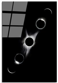 Πίνακας Γυάλινος 123BZM1260 70x100cm Black-White Wallity Κάθετοι Glass