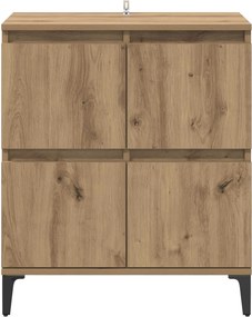 vidaXL Πλαϊνό γραφείο Artisan Oak 60 x 35 x 70 cm