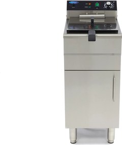 Deep Fryer - 16L - 1 Basket - with Drain Tap and Stand - 400V