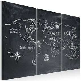 Πίνακας - Geography lesson (Italian language) - triptych 90x60