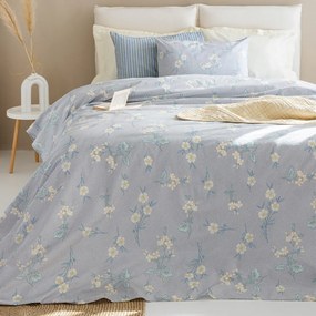 Σεντόνια Μονά (Σετ) Palamaiki Fashion FL6240 Γαλάζιο ΧΩΡΙΣ ΛΑΣΤΙΧΟ 170x260
