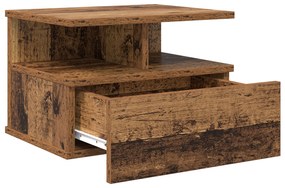 vidaXL Κομοδίνο που επιπλέει Παλαιό Ξύλο 40x31x27 εκ.