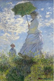 Αφίσα Γυναίκα με ομπρέλα - Η Μαντάμ Μονέ και ο γιος της